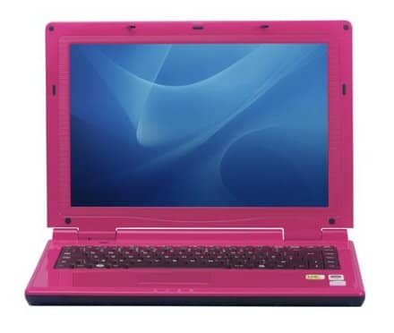 pink apple laptop