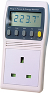 Plug-in mains and energy monitor