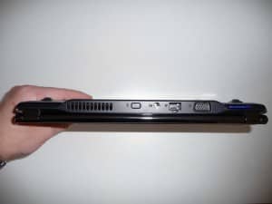 VGA, ethernet, SDHC, power in, and Kensington lock slot.