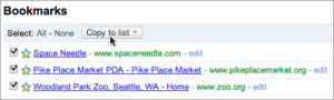 google bookmarks lists share