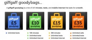 giffgaff-tariff-pricing-pay-as-you-go-O2 giff gaff o2 cheap mobile phone prices
