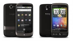 htc desire versus google nexus one android