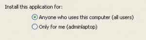 Make sure it's installed for all users.