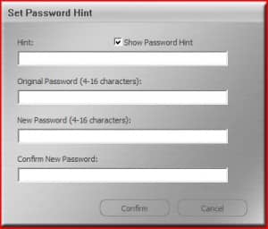 Enter a backup password.