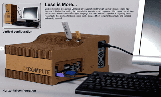 The Recomputer is an experiment in functional cardboard design.