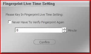 Time Live setting.