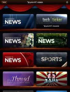 yahoo entertainment app apple ipad application